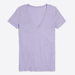 J. Crew V Neck Purple Tee M - NWT